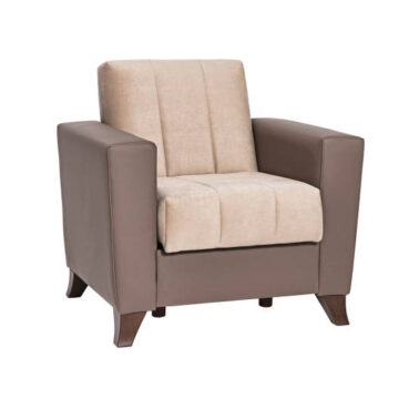 Brown armchair isolated on white background (with clipping path)