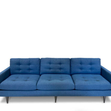Modern sofa on white background