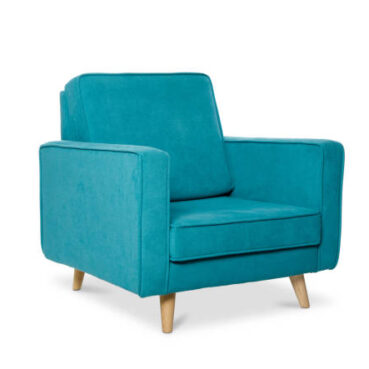 blue armchair isolated on a white background