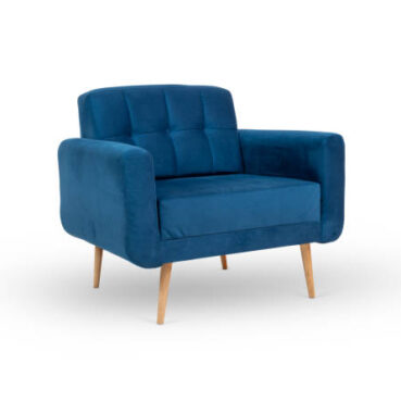 Blue Armchair isolated over a white background