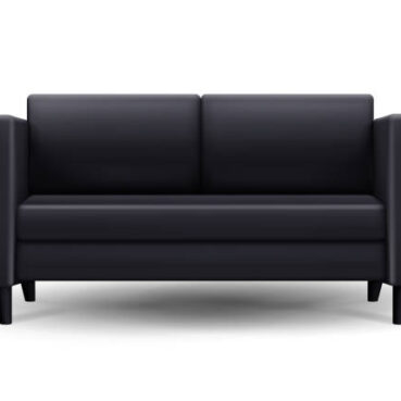Black Sofa. Modern furniture. Vector illustration.