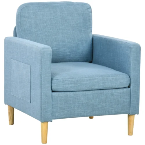 modern accent chair comfy fireside chair upholstered armchair blue 12